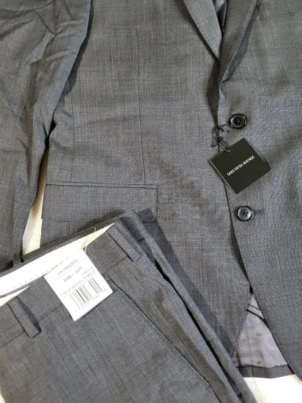 Saks Fifth Avenue Woven Wool Suit